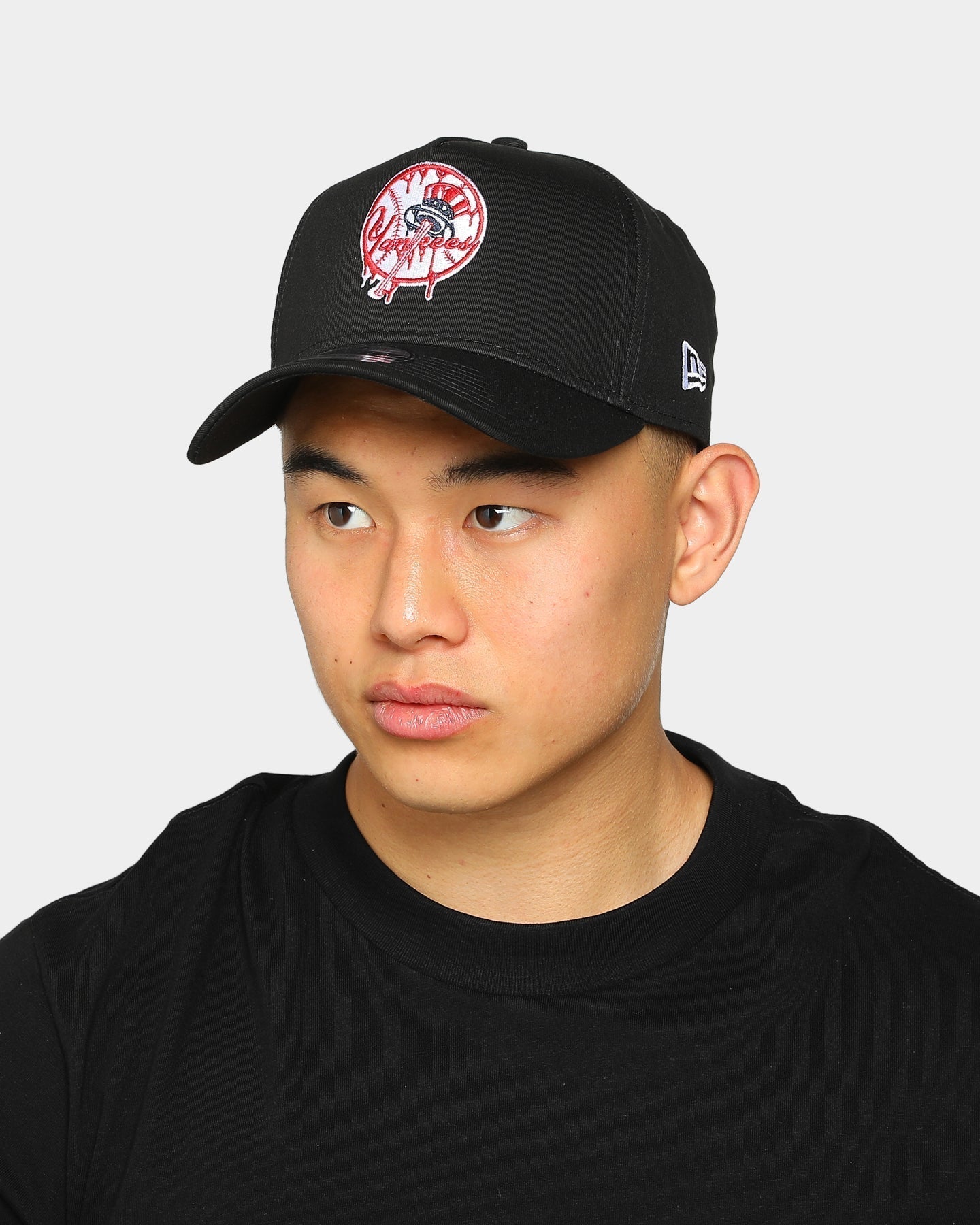 New Era New York Yankees Drip Logo 9FORTY A-Frame Snapback Black