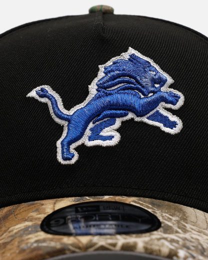 New Era Detroit Lions 'Black Crown Realtree Visor' 9FORTY A-Frame Snapback Realtree Edge/Black